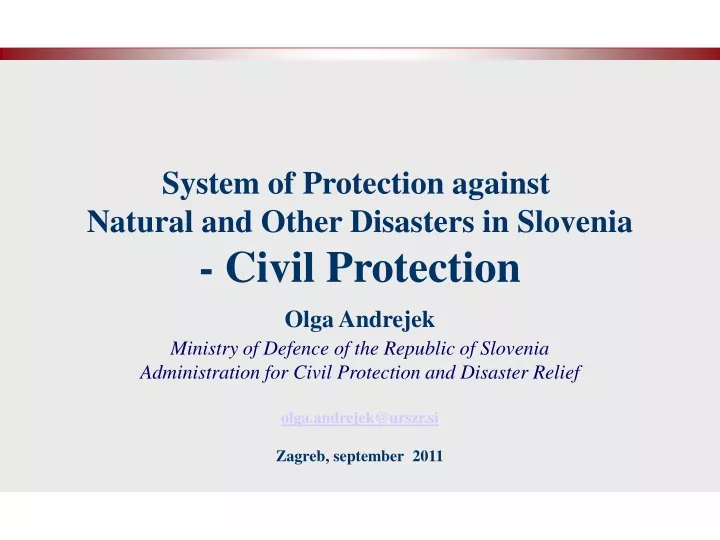 system of protection against natural and other