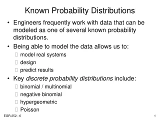 Known Probability Distributions
