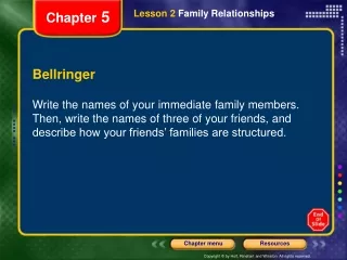 Lesson 2  Family Relationships