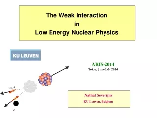 The Weak Interaction in Low Energy Nuclear  Physics