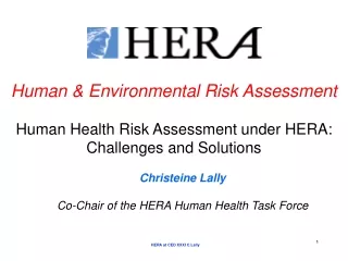 Human &amp; Environmental Risk Assessment