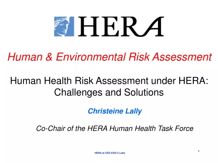 human environmental risk assessment human health