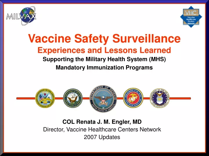 vaccine safety surveillance experiences