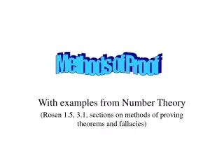 With examples from Number Theory