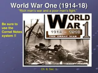 World War One (1914-18)