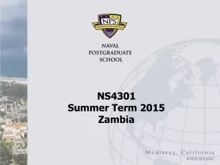 NS4301  Summer Term 2015 Zambia