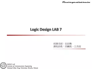 Logic Design LAB 7