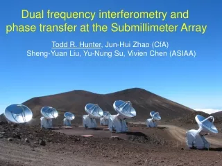 Dual frequency interferometry and  phase transfer at the Submillimeter Array