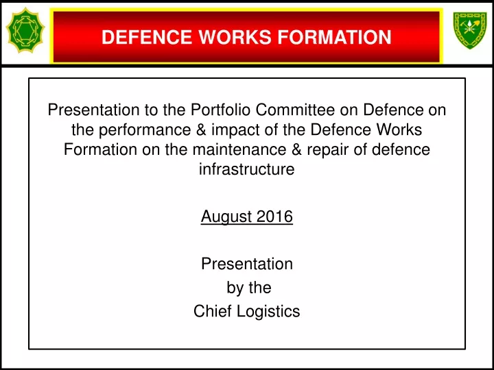 defence works formation
