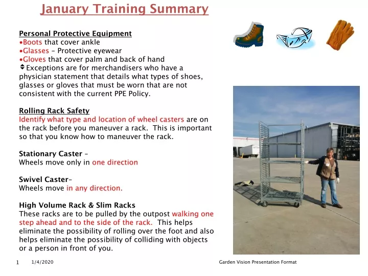 january training summary