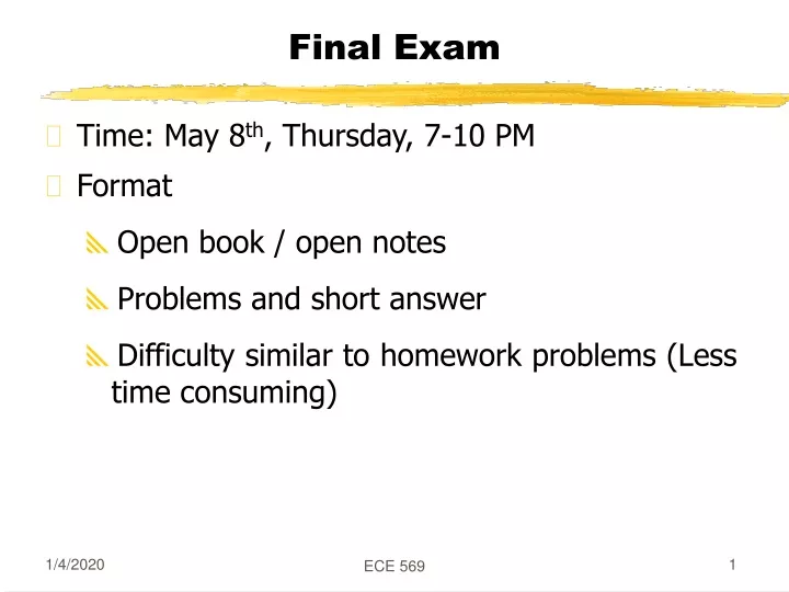 final exam