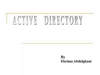 ACTIVE   DIRECTORY