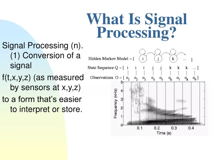 what is signal processing