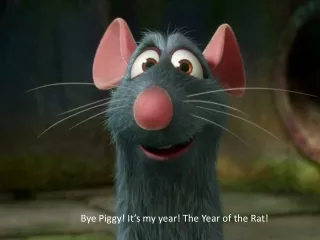 Bye Piggy! It’s my year! The Year of the Rat!