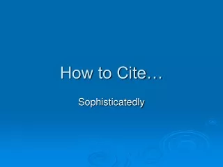 How to Cite…