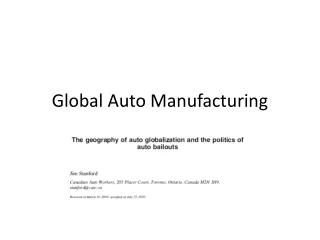 Global Auto Manufacturing