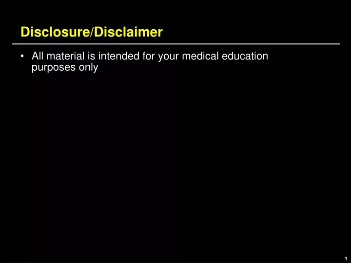 disclosure disclaimer