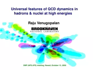 Universal features of QCD dynamics in     hadrons &amp; nuclei at high energies