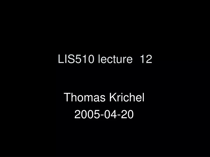 thomas krichel 2005 04 20