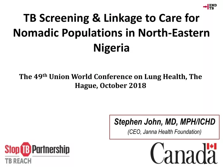 tb screening linkage to care for nomadic populations in north eastern nigeria