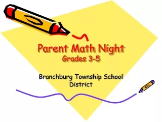 Parent Math Night Grades 3-5