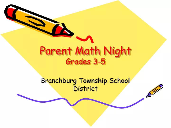 parent math night grades 3 5