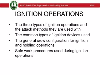 IGNITION OPERATIONS