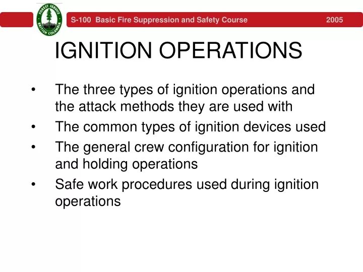 ignition operations