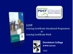 LCVP: An Enhanced Leaving Certificate Programme - slide 1