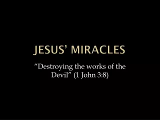 Jesus’ miracles