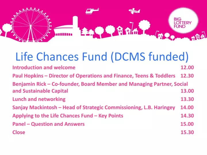 life chances fund dcms funded