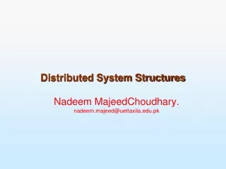 Distributed System Structures