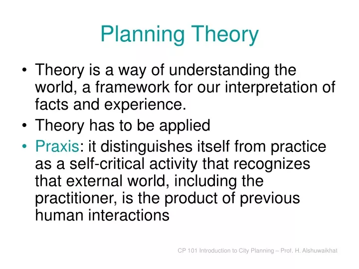 planning theory