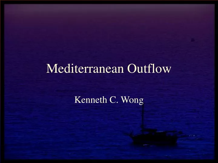 mediterranean outflow