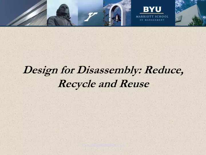 design for disassembly reduce recycle and reuse