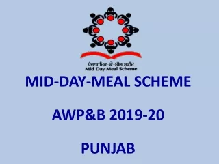 MID-DAY-MEAL SCHEME AWP&amp;B  2019-20  PUNJAB