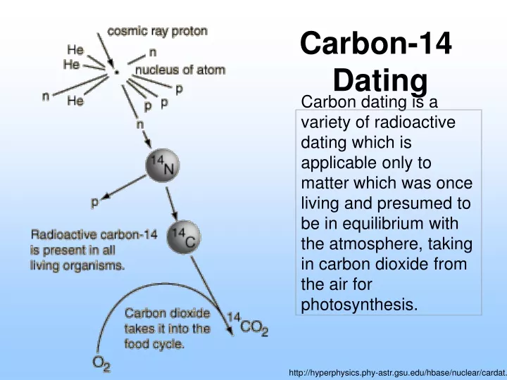carbon dating is a variety of radioactive dating