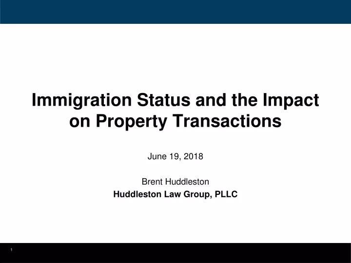 immigration status and the impact on property transactions