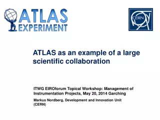 ATLAS as an example of a large scientific collaboration