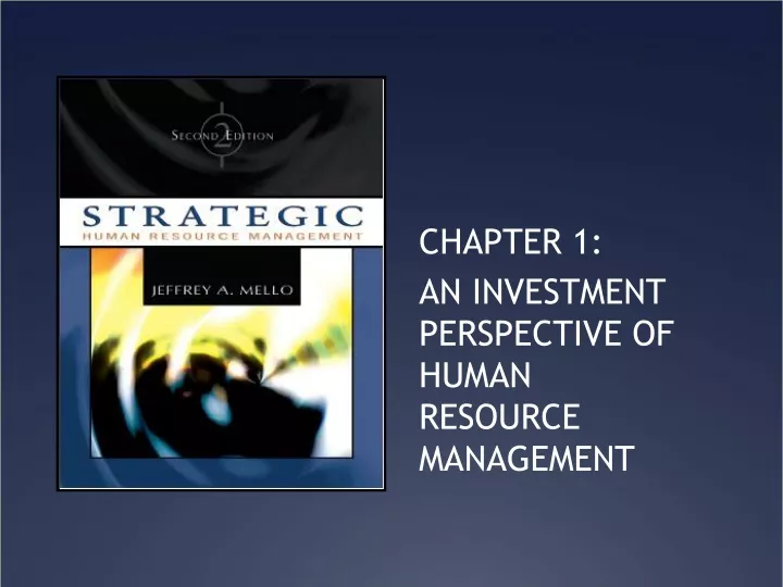 chapter 1 an investment perspective of human resource management