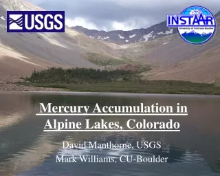 Mercury Accumulation in Alpine Lakes, Colorado