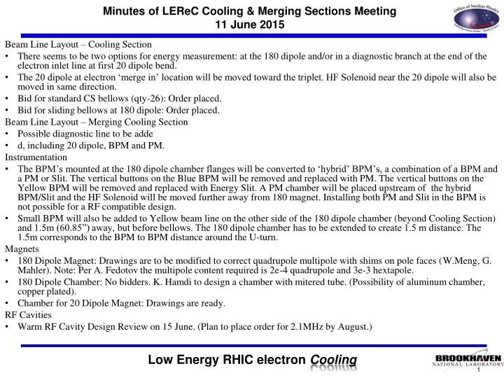 minutes of lerec cooling merging sections meeting 11 june 2015