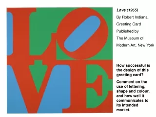 Love (1965) By Robert Indiana,  Greeting Card  Published by  The Museum of Modern Art, New York