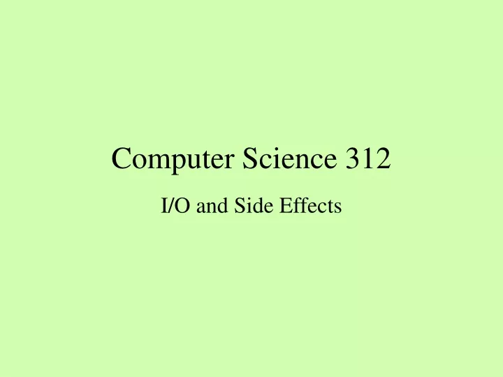 computer science 312