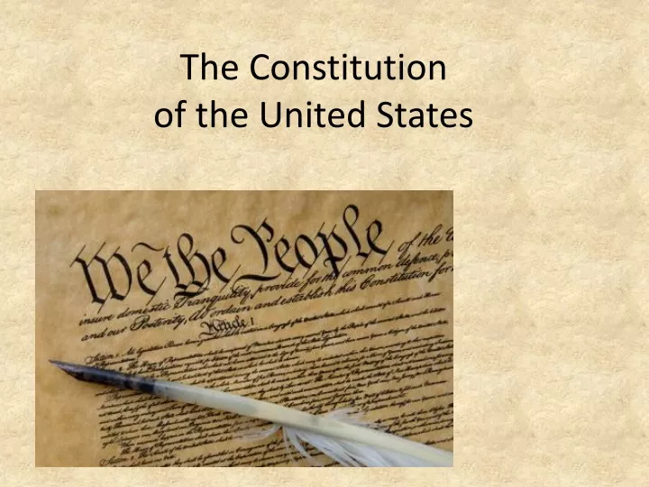 the constitution of the united states