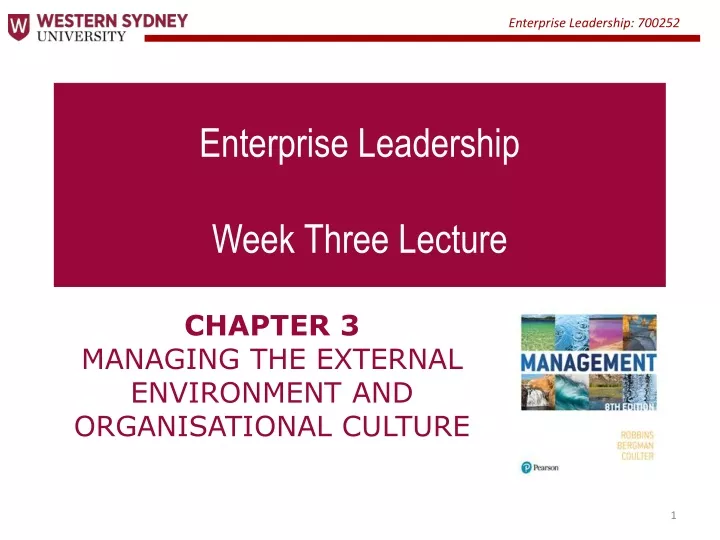 enterprise leadership week three lecture