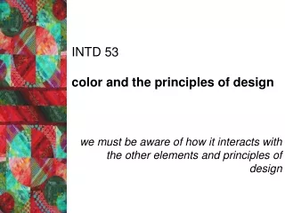 INTD 53 color and the principles of design