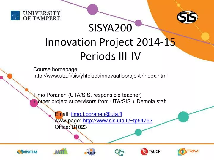 sisya200 innovation project 2014 15 periods iii iv