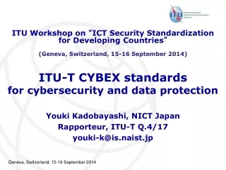 ITU-T CYBEX standards for cybersecurity and data protection