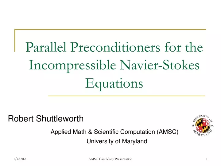 parallel preconditioners for the incompressible navier stokes equations